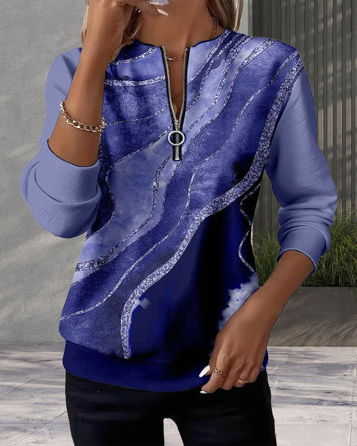 Liora™ Vintage Half-Zip Sweatshirt