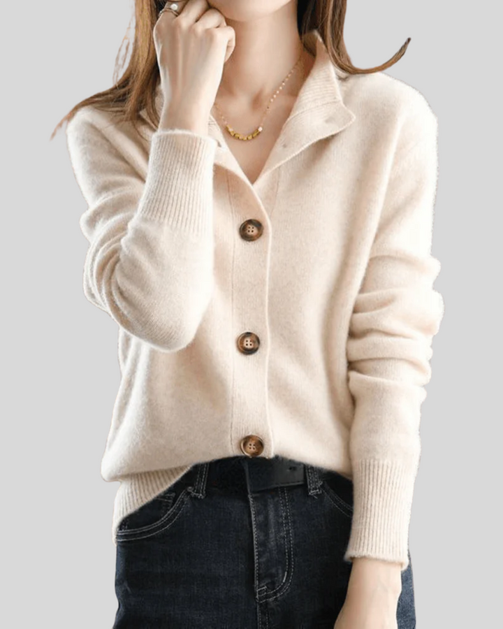 Claire™ | Retro-Style Cashmere Cardigan