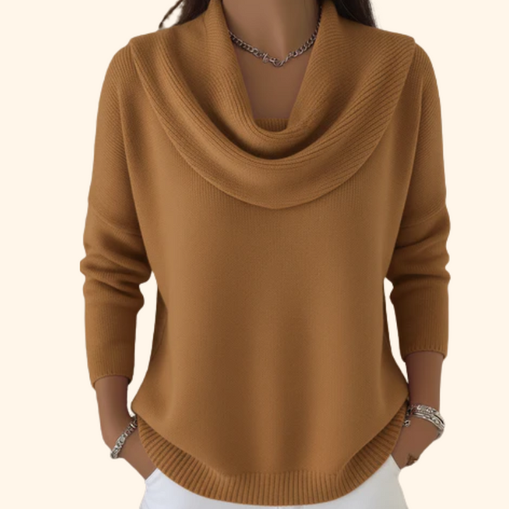 Eliza | Draped Collar Sweater