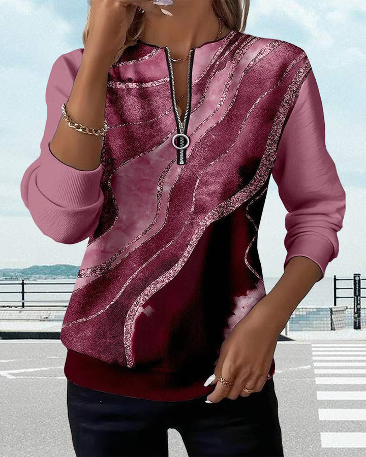 Liora™ Vintage Half-Zip Sweatshirt