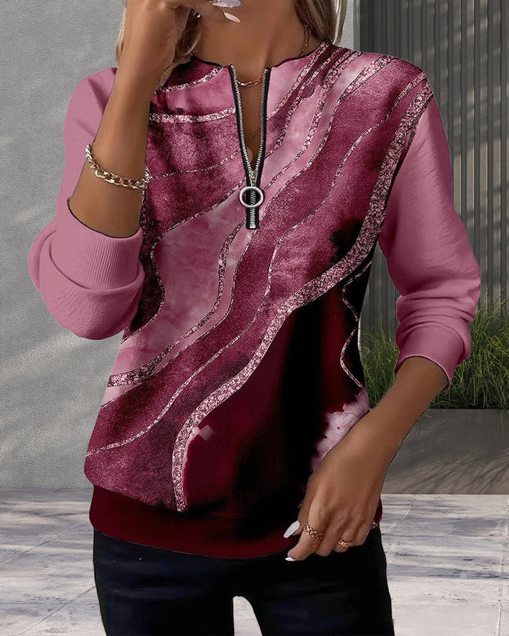 Liora™ Vintage Half-Zip Sweatshirt