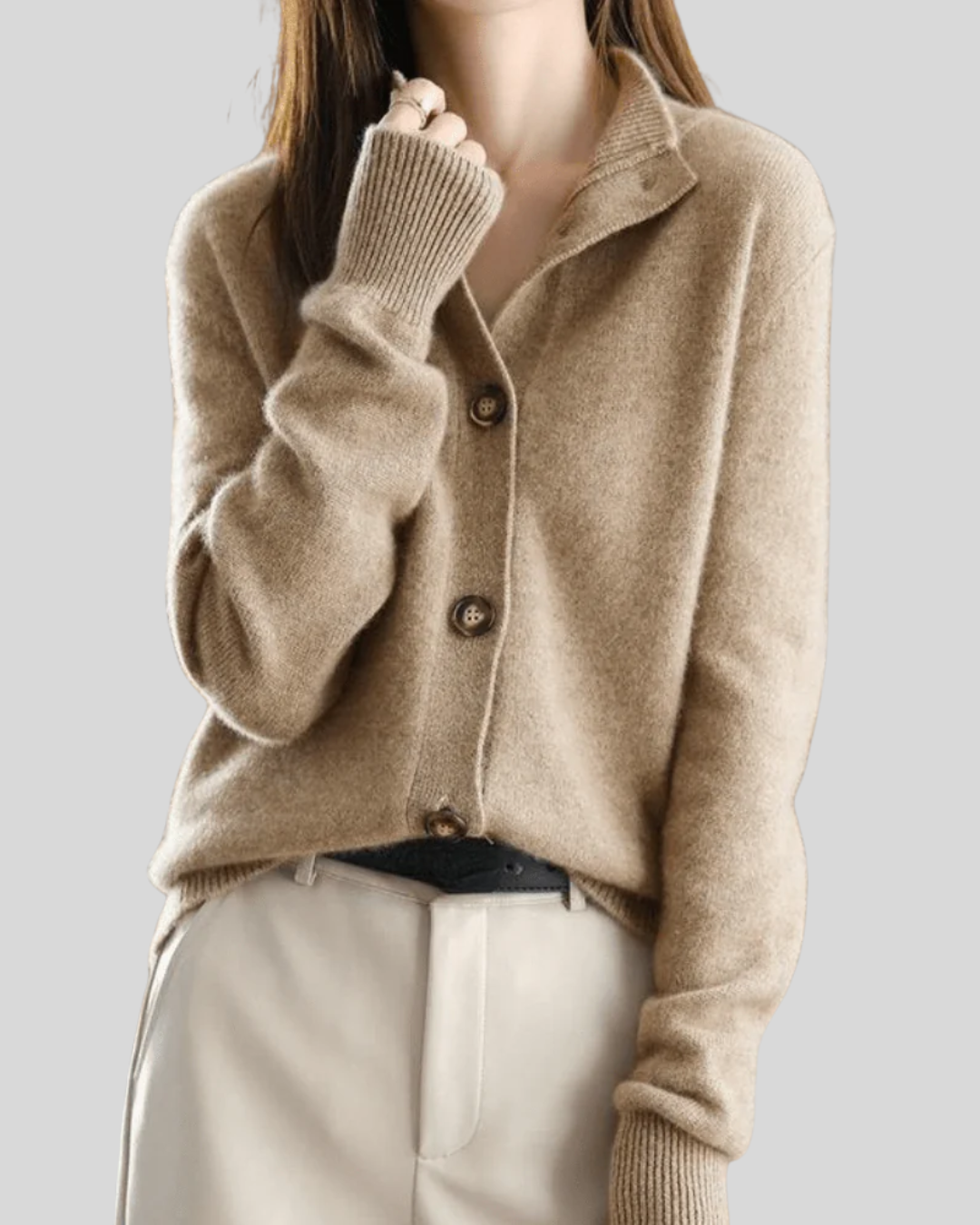 Claire™ | Retro-Style Cashmere Cardigan