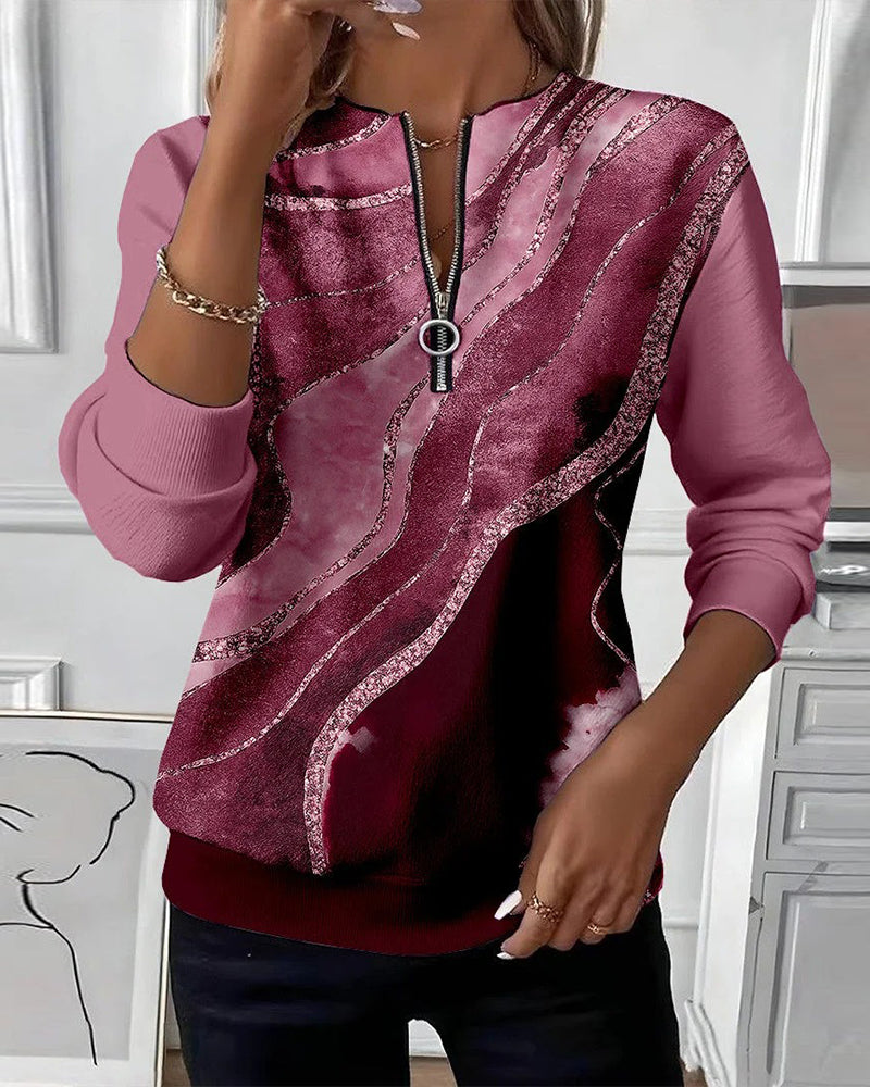 Liora™ Vintage Half-Zip Sweatshirt