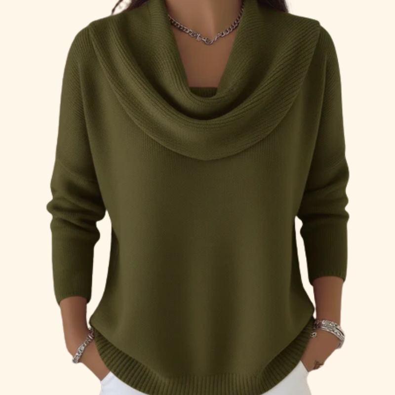 Eliza | Draped Collar Sweater