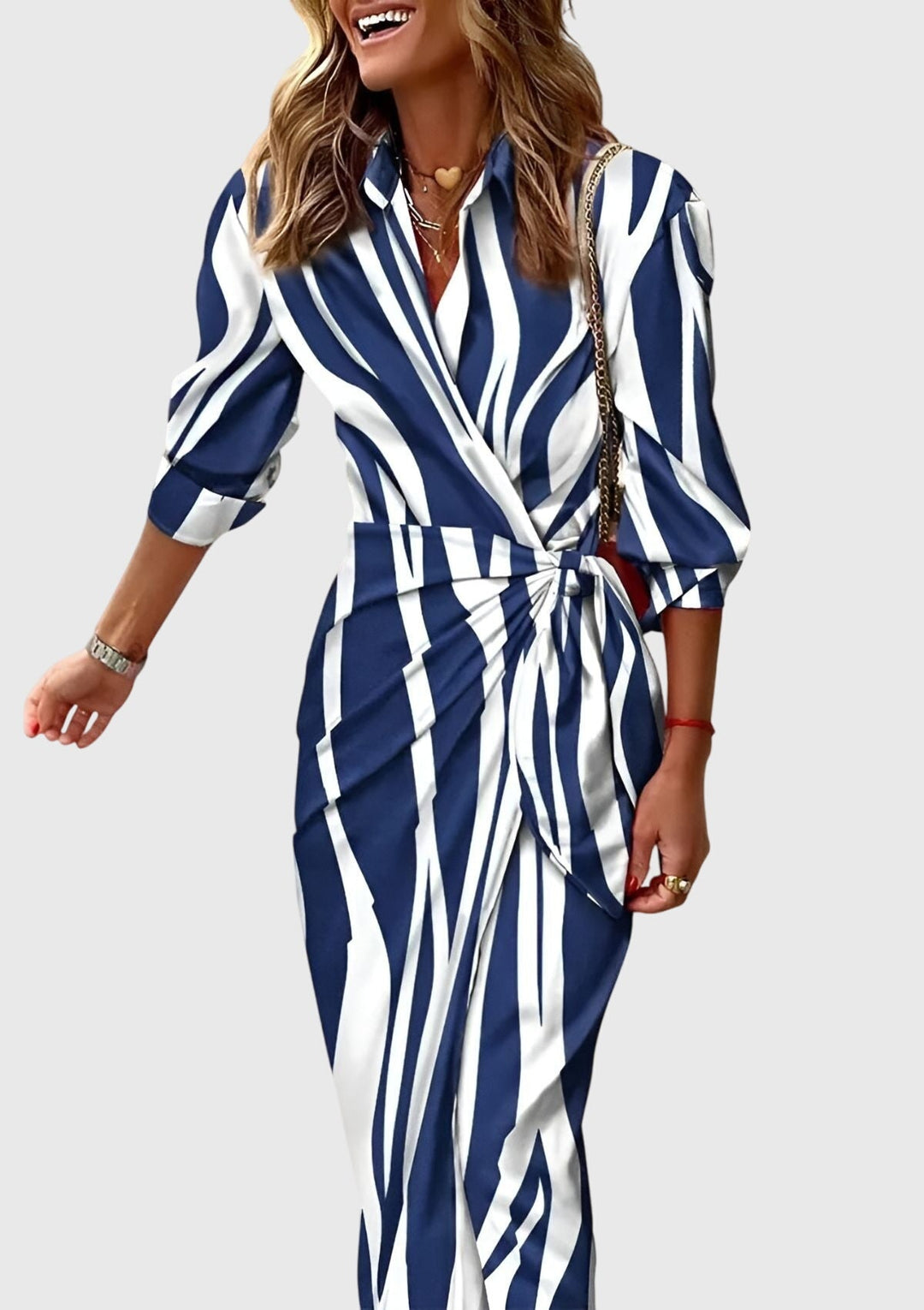 Everly™ | Elegant Wrap Dress with Print