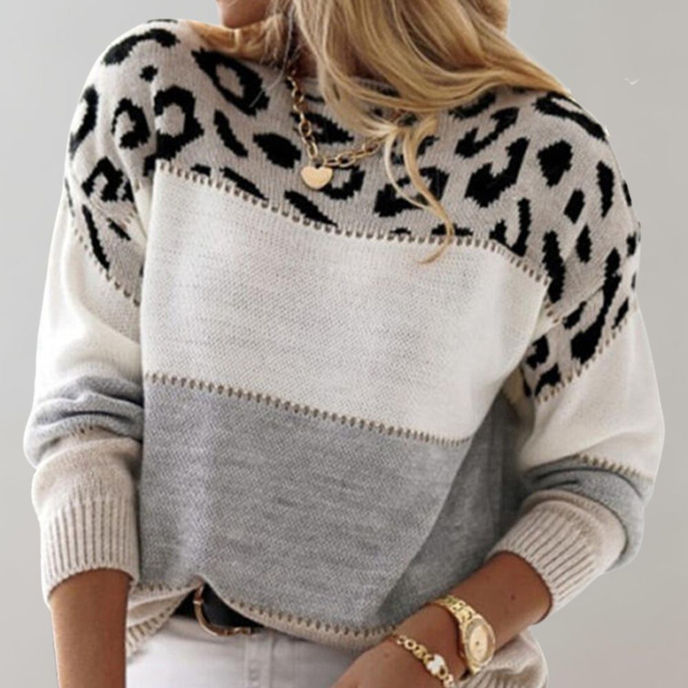 Charlene | Leopard Knit Sweater