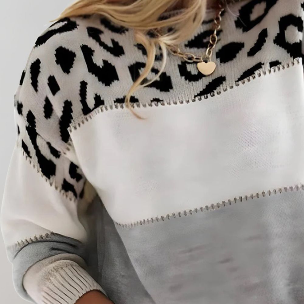 Charlene | Leopard Knit Sweater