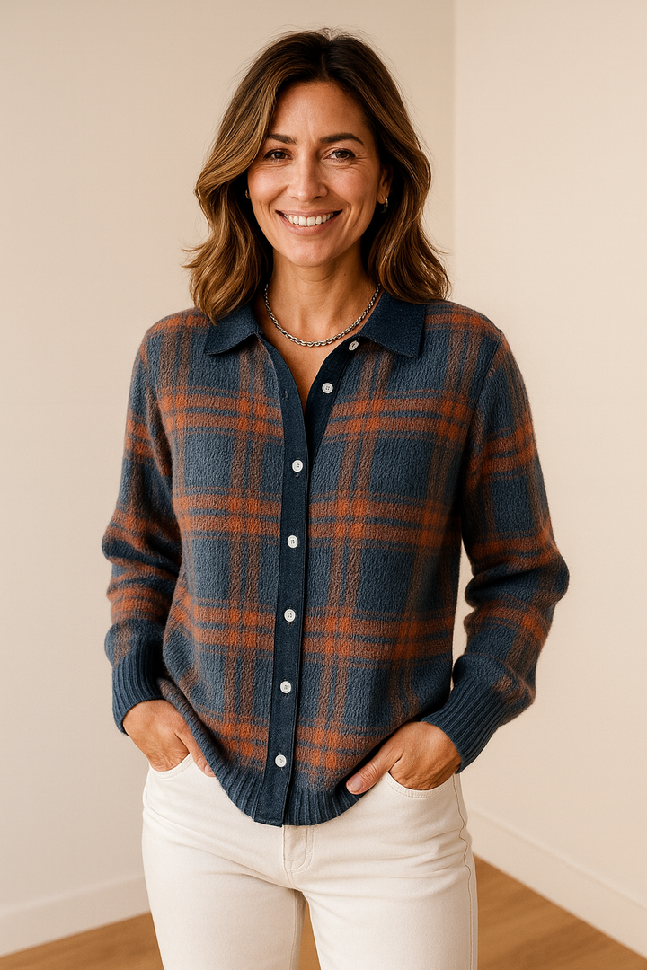 ZAFIRA™ Relaxed Plaid Button-Up Shirt