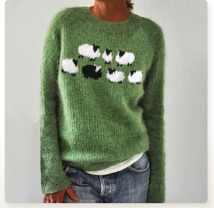 Retro Wool Knit Sweater
