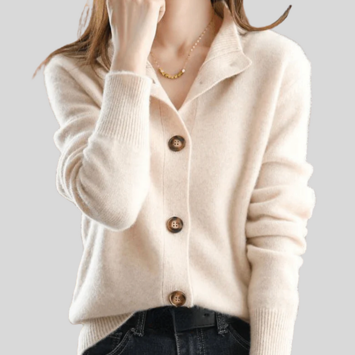 Claire™ | Retro-Style Cashmere Cardigan
