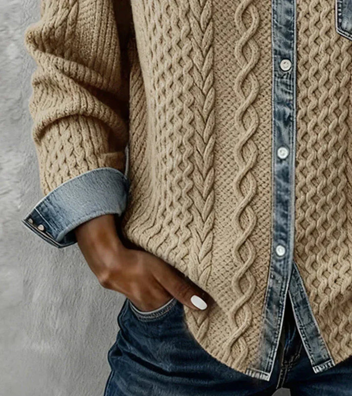 NORA™ Patchwork Knit Top