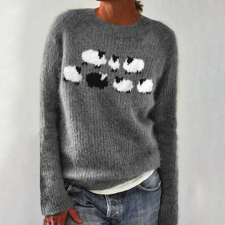 Retro Wool Knit Sweater
