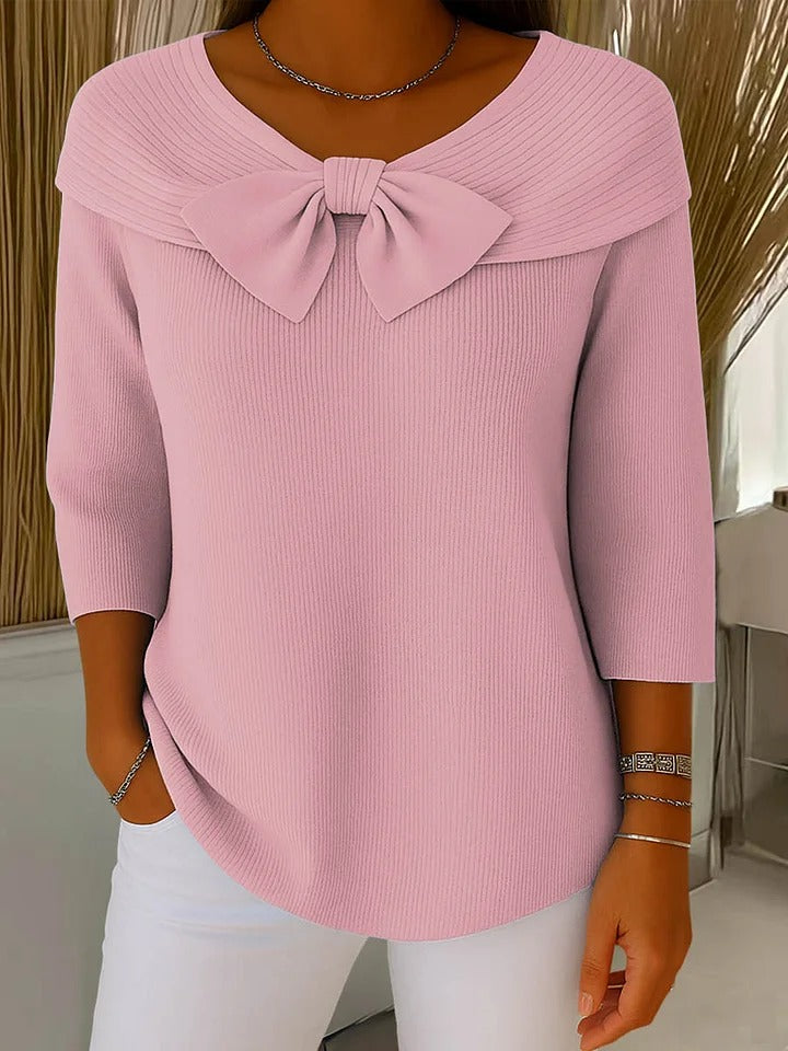 Clara™ | Elegant Bow Knit Sweater