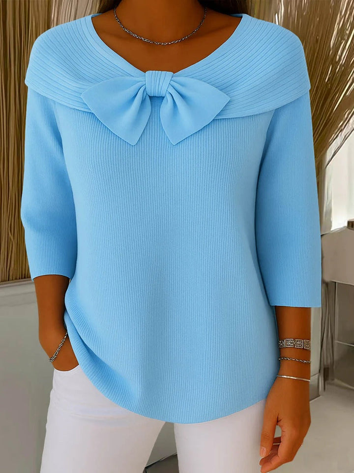 Clara™ | Elegant Bow Knit Sweater