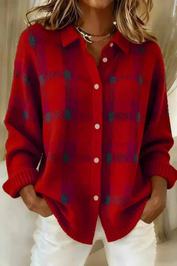ZAFIRA™ Relaxed Plaid Button-Up Shirt